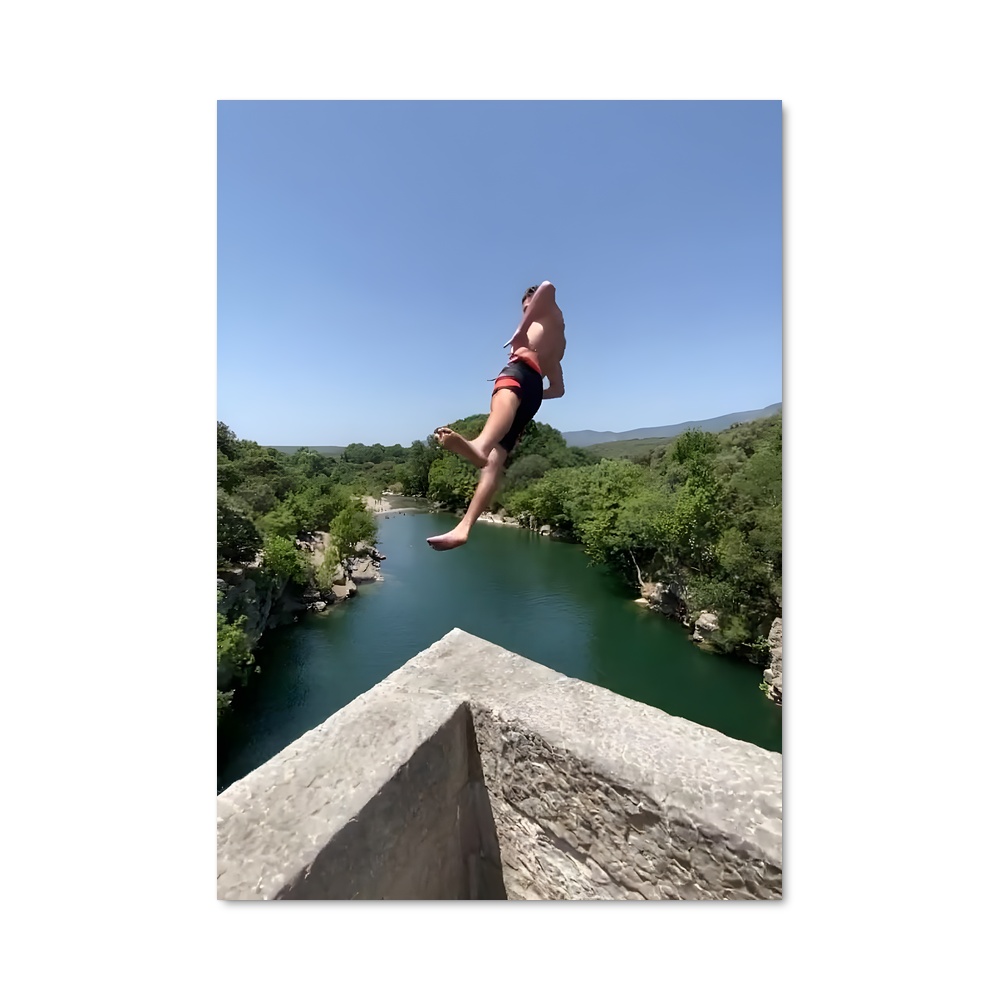 Poster Cliff diving oser – affiche Plongeon de falaise